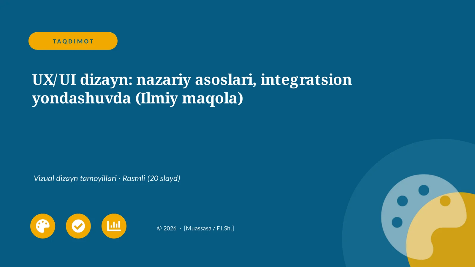 UX/UI dizayn: nazariy asoslari, integratsion yondashuvda (Ilmiy maqola)