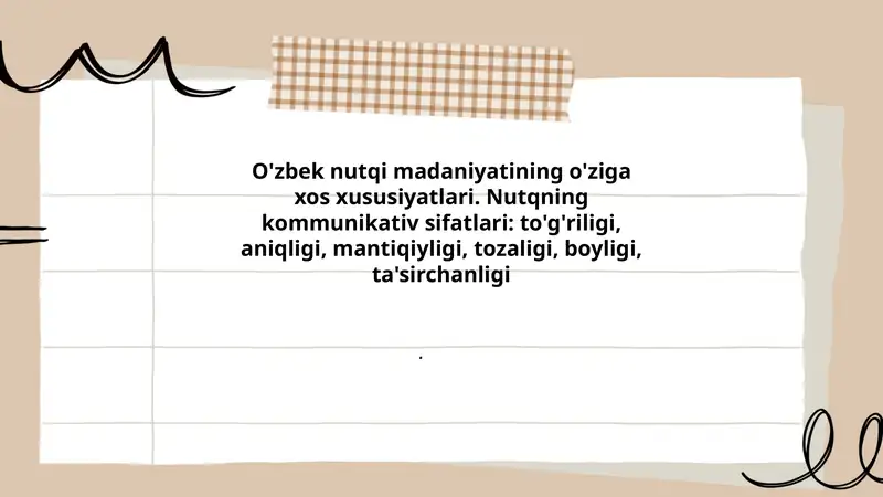 O'zbek Nutq Madaniyatining Tarixiy Ildizlari