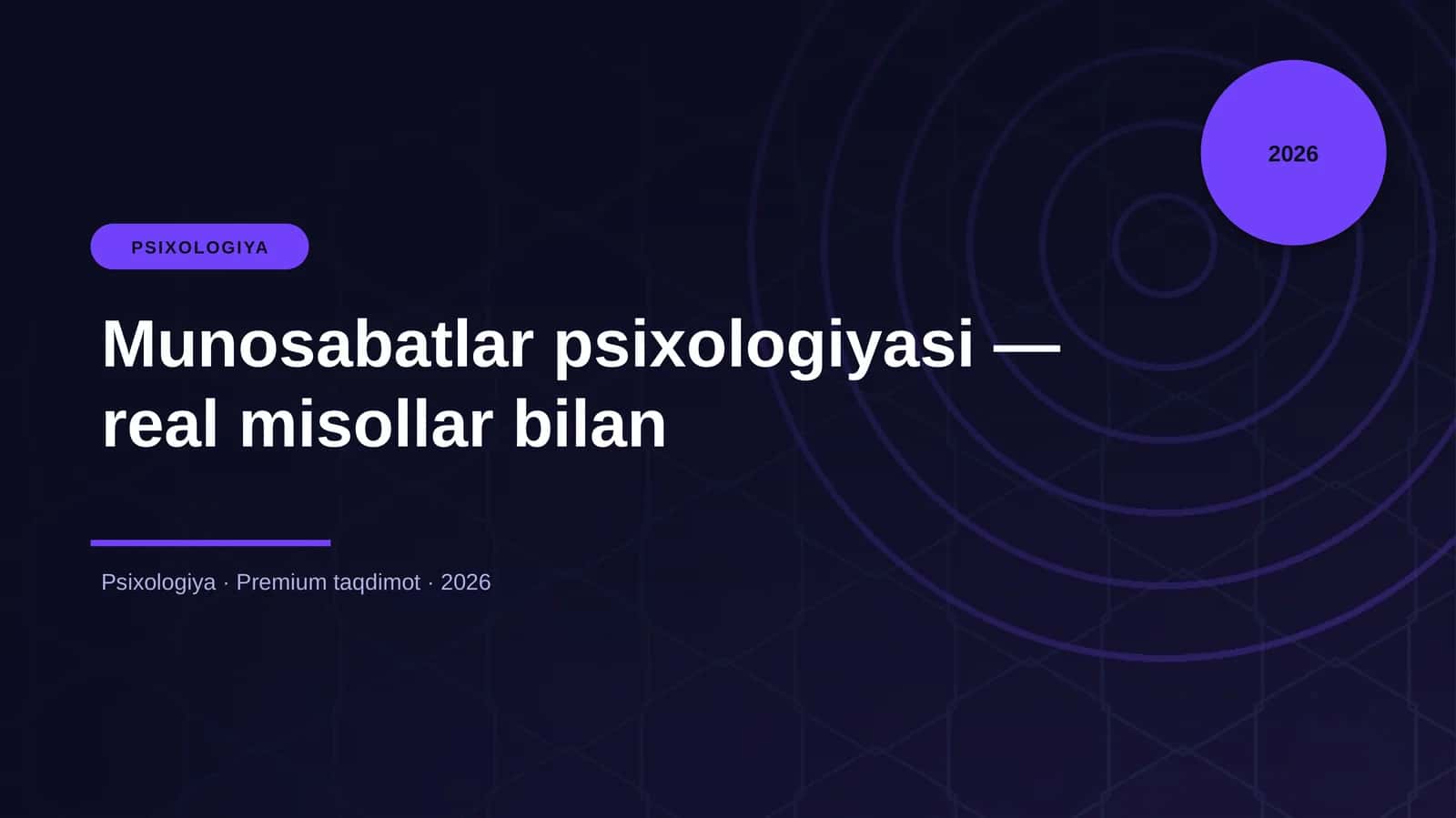Munosabatlar psixologiyasi — real misollar bilan