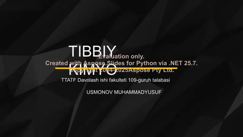 Xromatografiyaning tibbiy izlanishlardagi imkoniyatlari