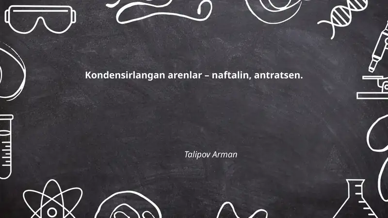 Kondensirlangan arenlar – Naftalin, Antratsen