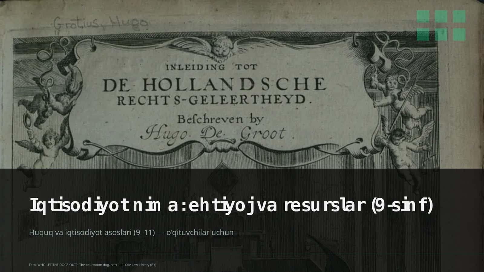 Iqtisodiyot nima: ehtiyoj va resurslar (9-sinf)