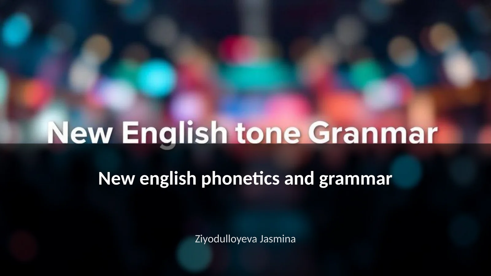 New english phonetics and grammar