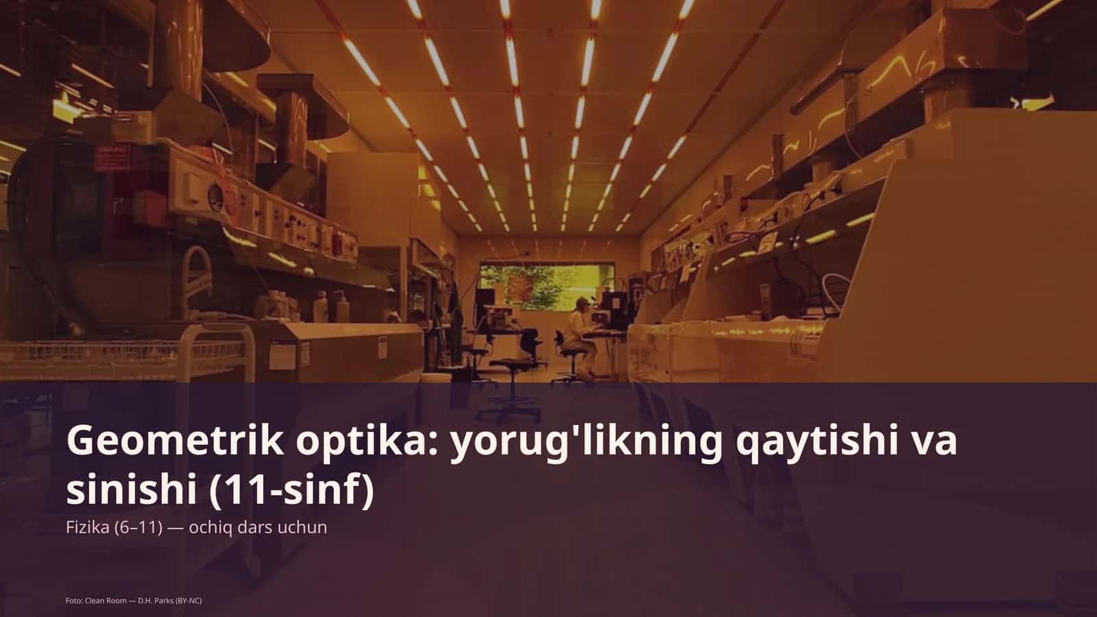 Geometrik optika: yorug'likning qaytishi va sinishi (11-sinf)