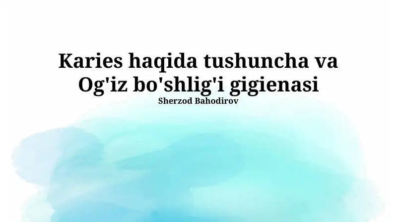 Og'iz gigienasi