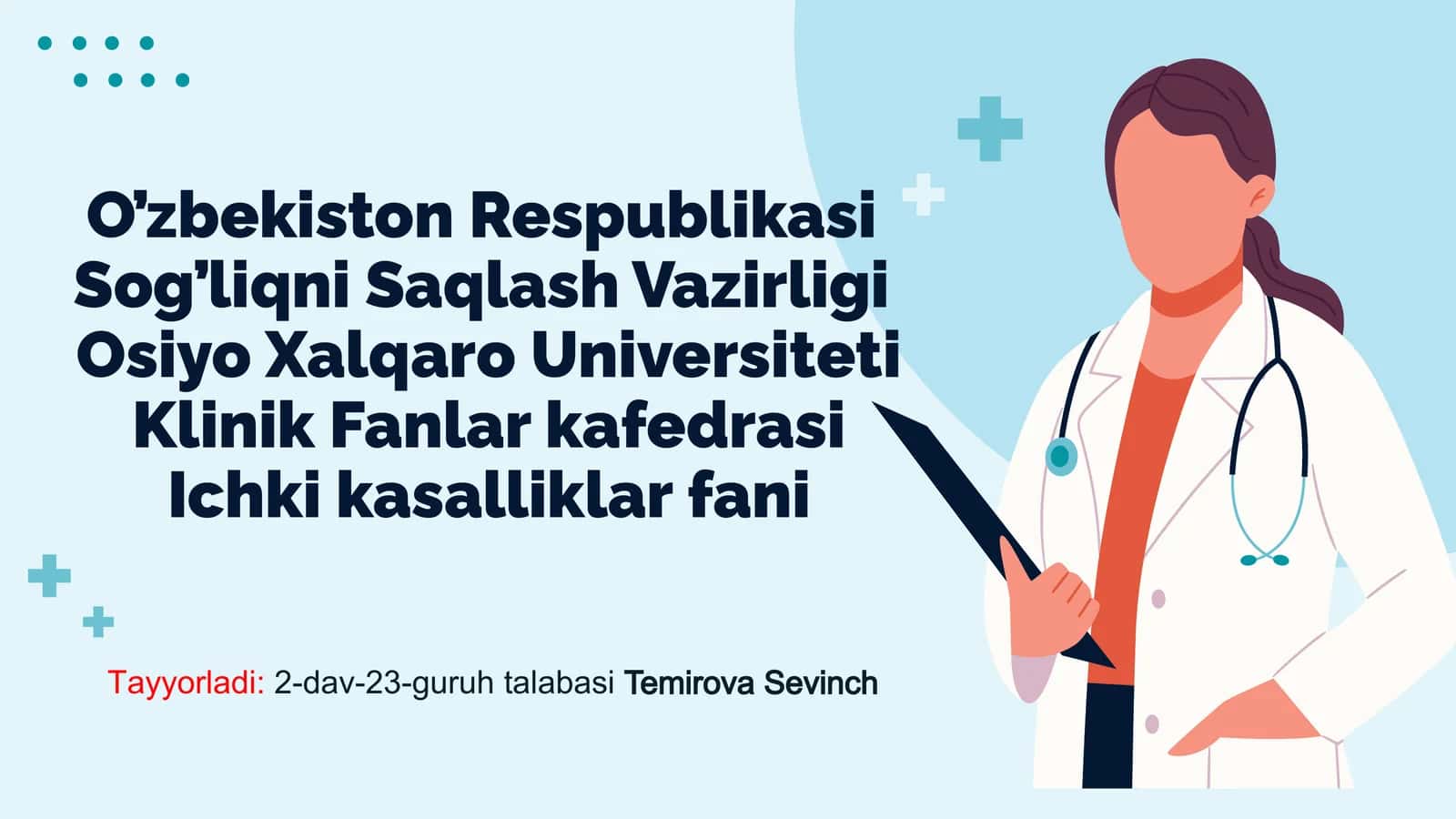 Yurak blokadalari. Etiologiyasi, patogenezi, tasnifi, klinikasi, tekshirish usullarini o‘rganish, EKG tahlili, davolash standartlari va profilaktikasi.