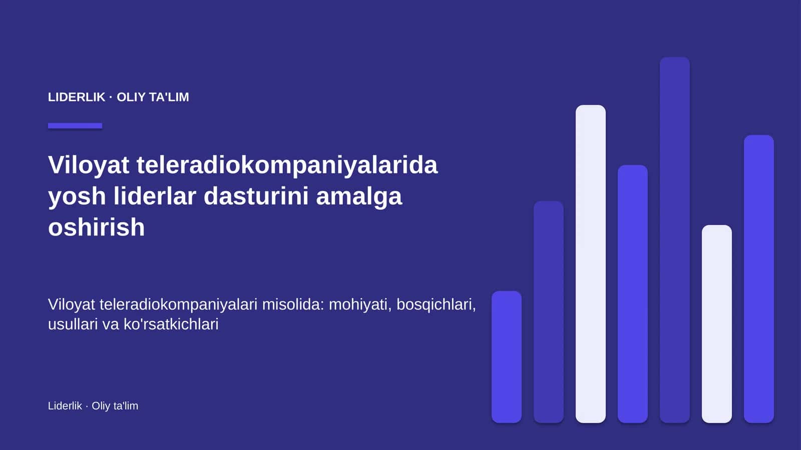 viloyat teleradiokompaniyalarida yosh liderlar dasturini amalga oshirish 6251