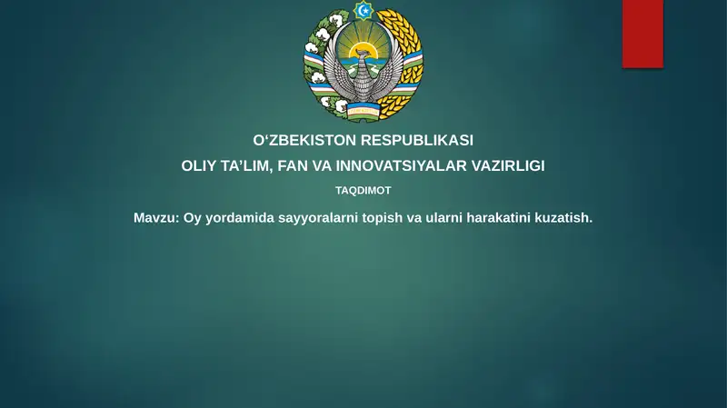 Oy yordamida sayyoralarni topish va kuzatish
