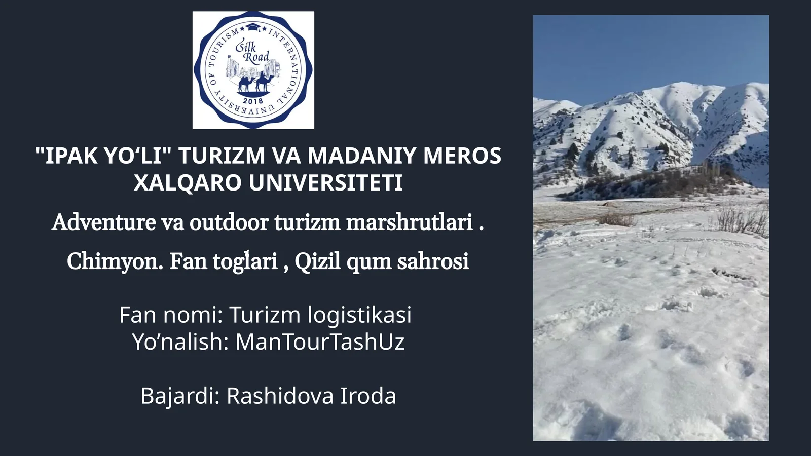 Chimyon. Fan togʻlari , Qizil qum sahrosi