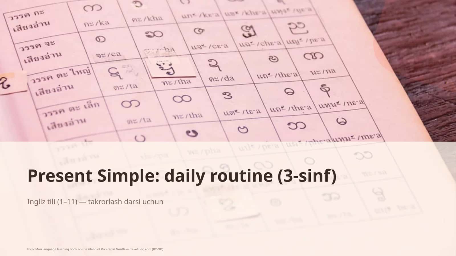 Present Simple: daily routine (3-sinf)
