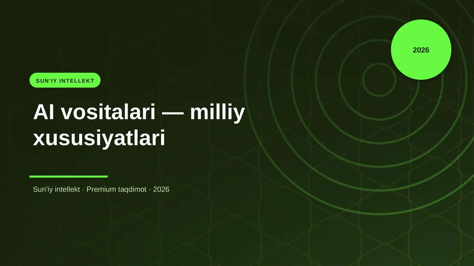 AI vositalari — milliy xususiyatlari