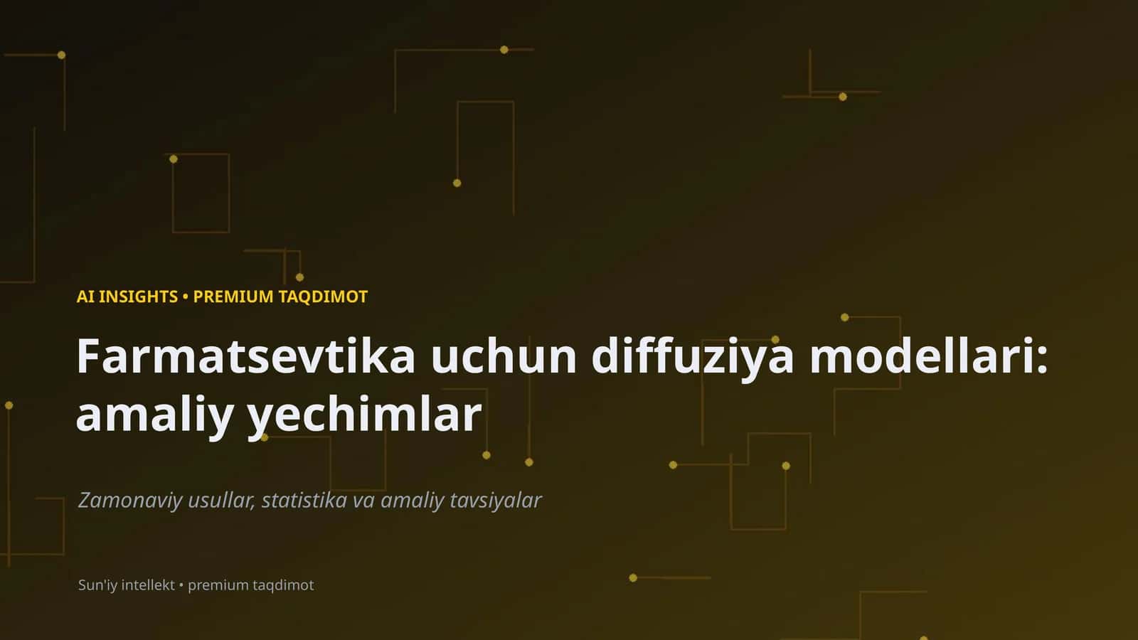 Farmatsevtika uchun diffuziya modellari: amaliy yechimlar