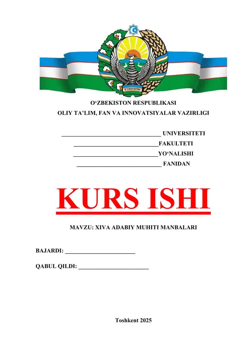 Xiva Adabiy Muhiti Manbalari