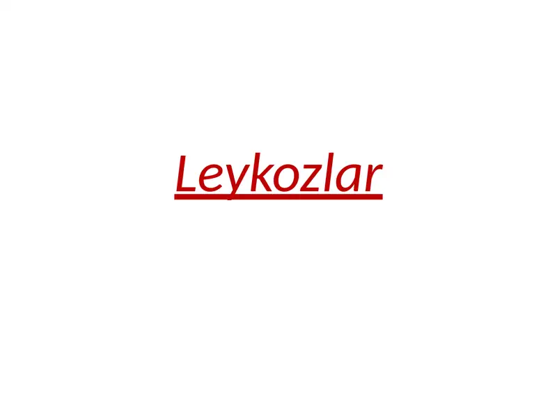 Leykozlar