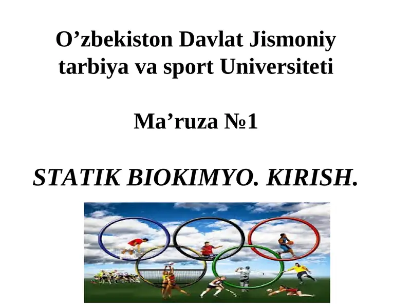 STATIK BIOKIMYO