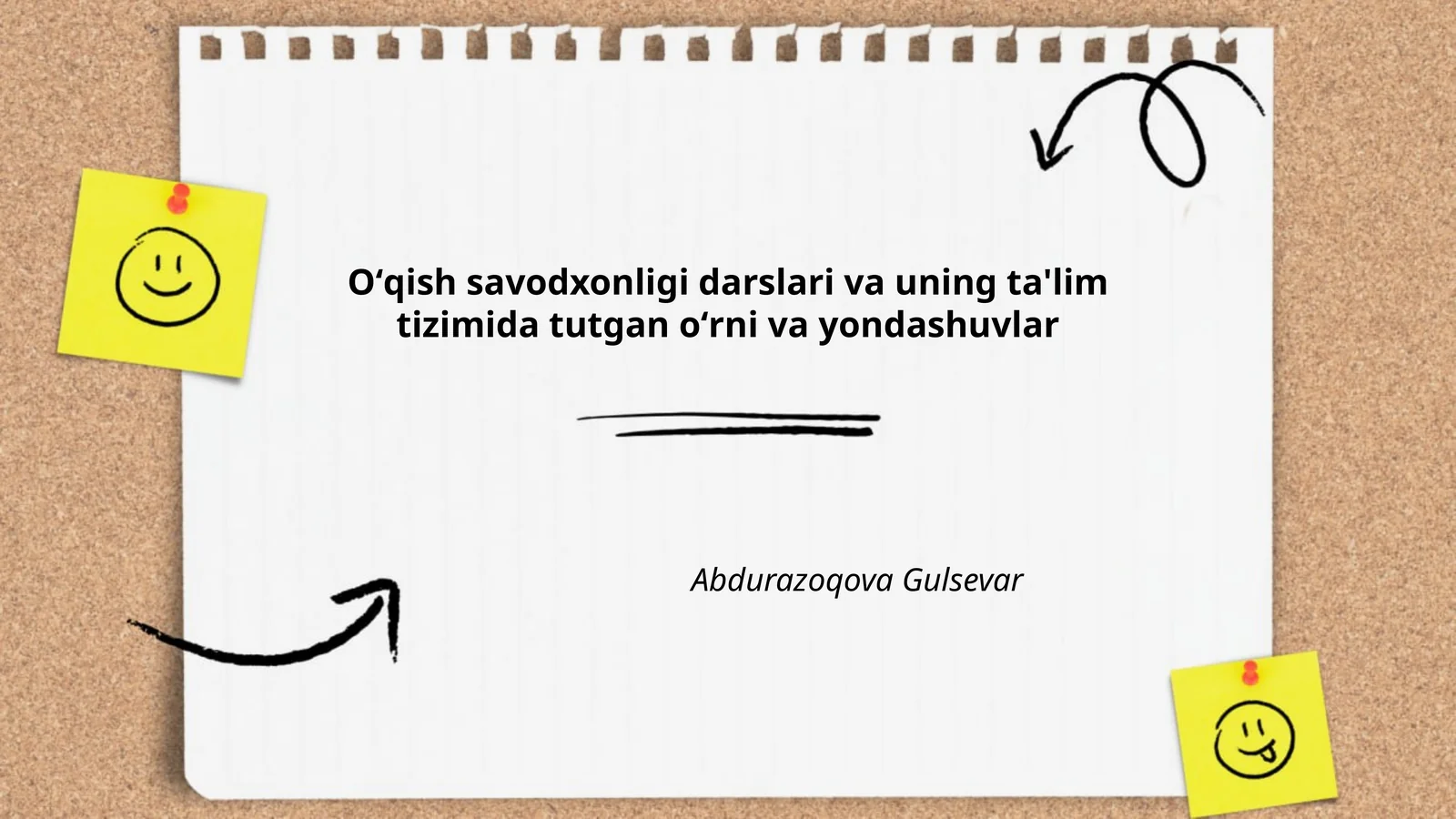 Oʻqish savodxonligi darslari va uning ta'lim tizimida tutgan oʻrni va yondashuvlar