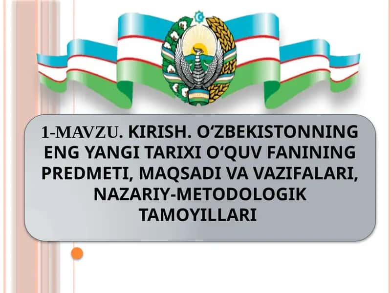 O‘zbekistoning eng yangi tarixi