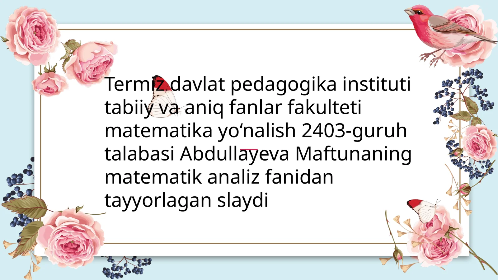 To‘plamlar va ular ustida amallar