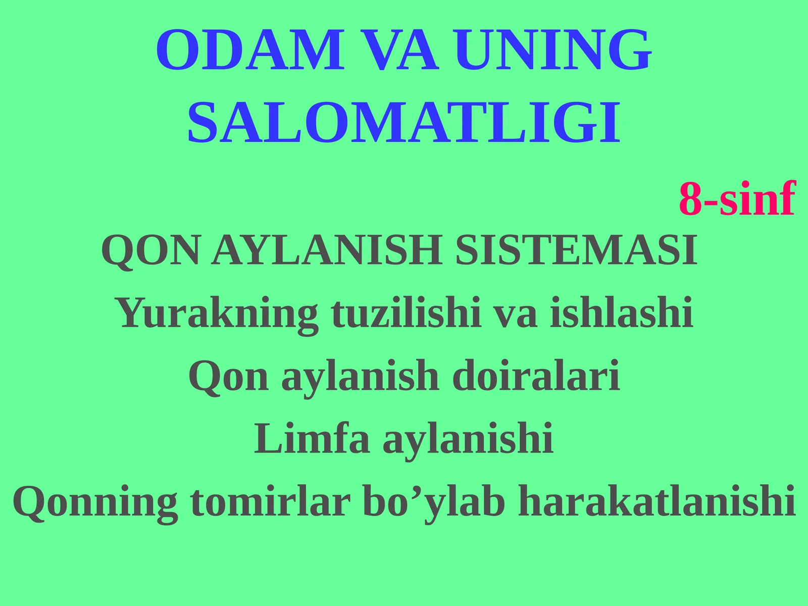 QON AYLANISH SISTEMASI
