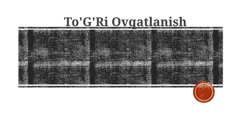 To'G'Ri Ovqatlanish Fiziologiyasi