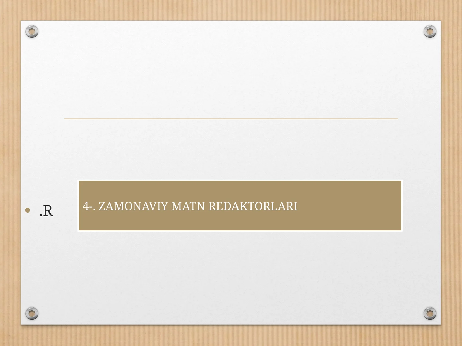 ZAMONAVIY MATN REDAKTORLARI