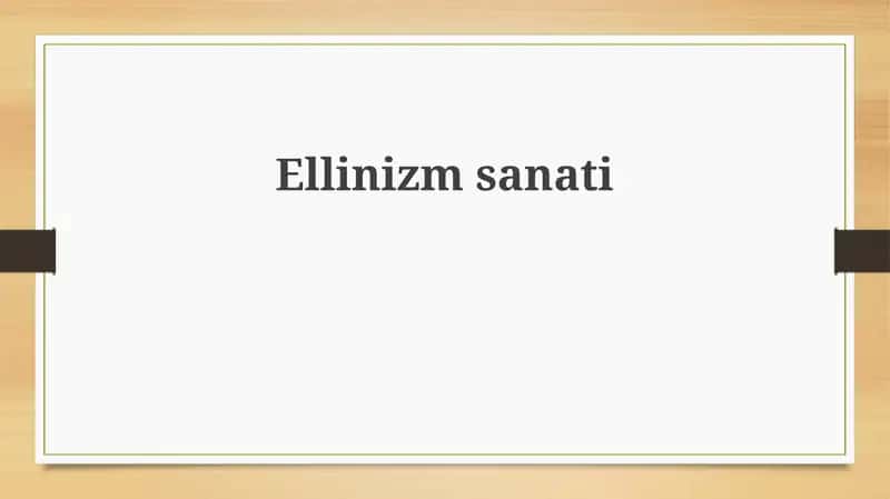 Ellinistik san'at
