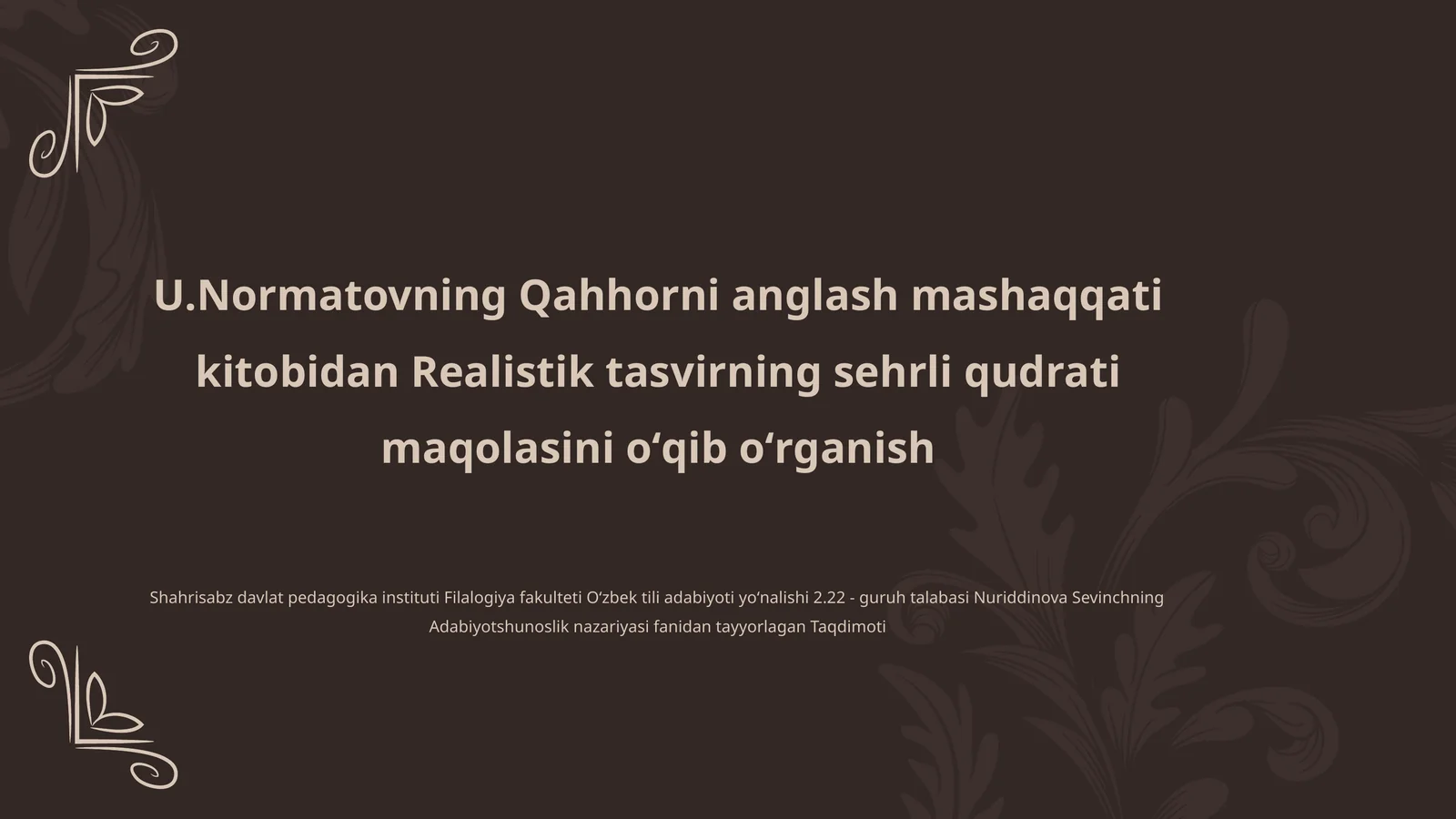 Realistik tasvirning sehrli qudrati