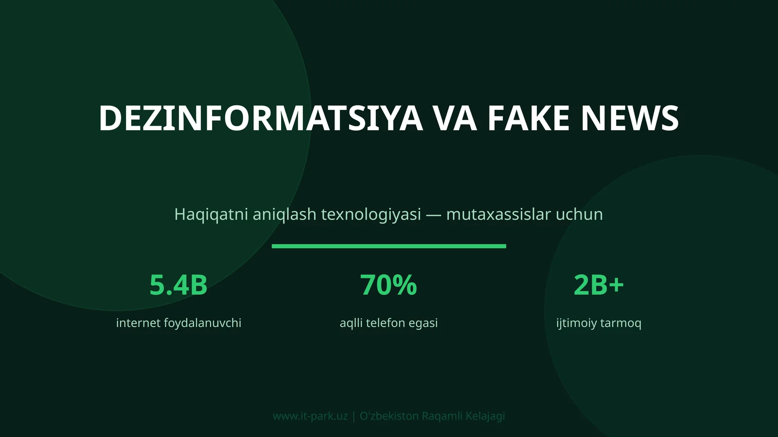 DEZINFORMATSIYA VA FAKE NEWS