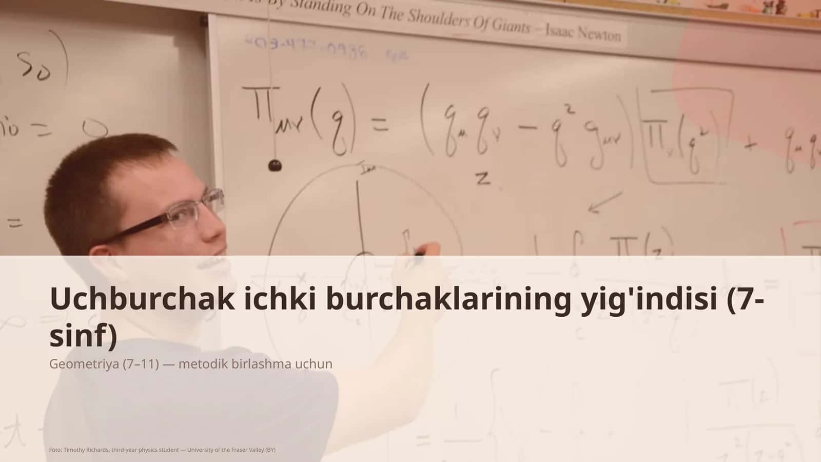 Uchburchak ichki burchaklarining yig'indisi (7-sinf)