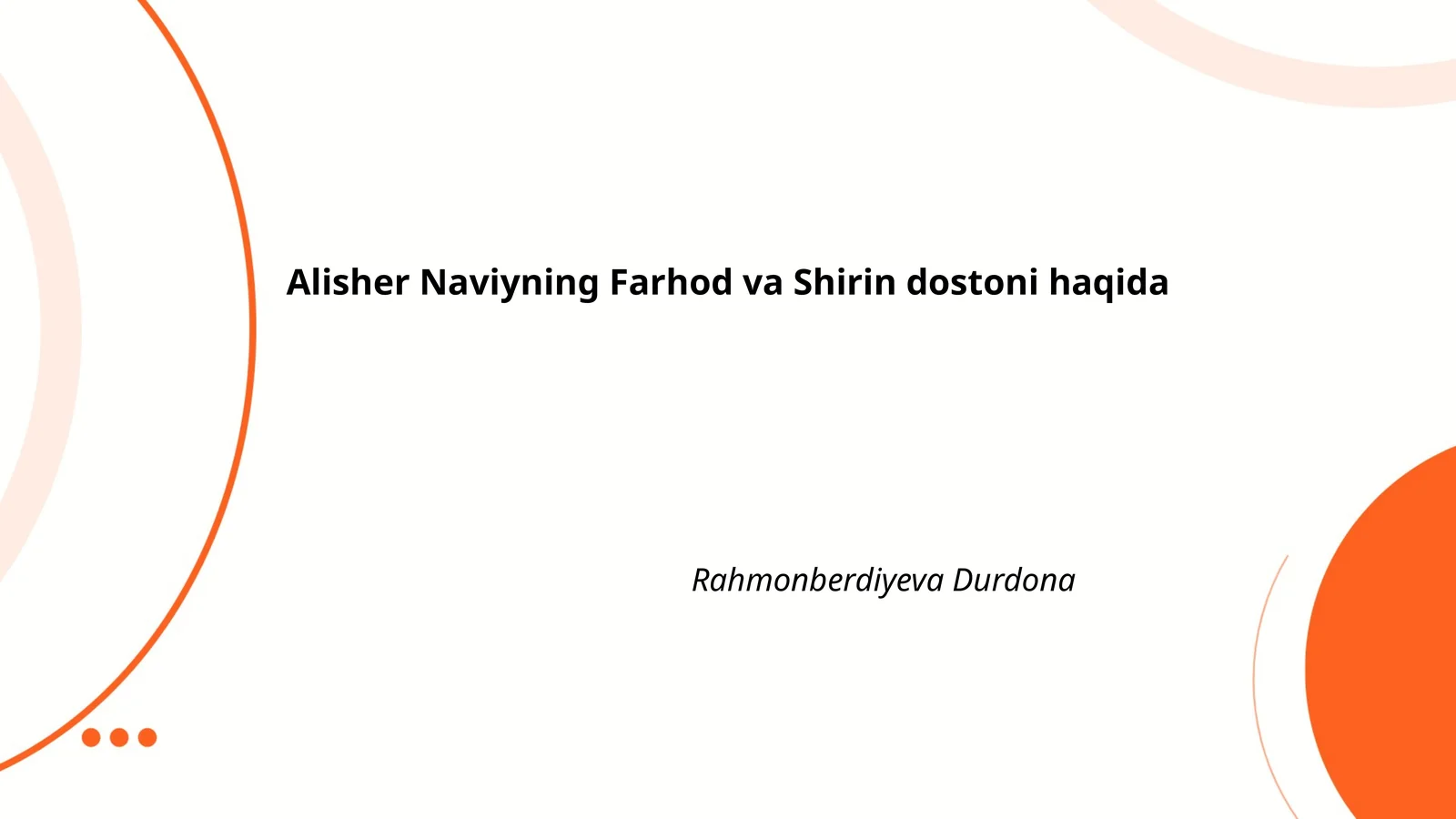 Farhod va Shirin dostoni