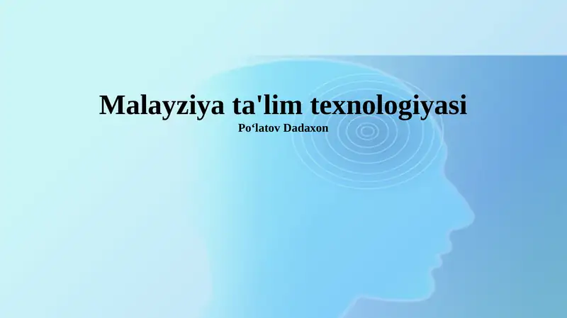 Malayziya ta'lim texnologiyasi