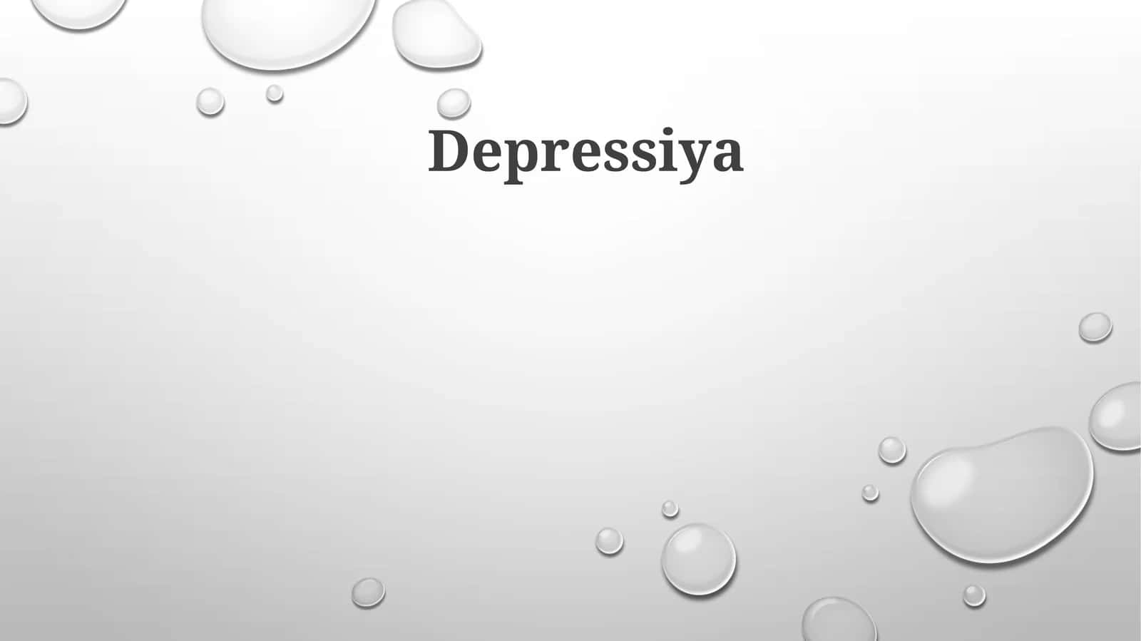Depressiya