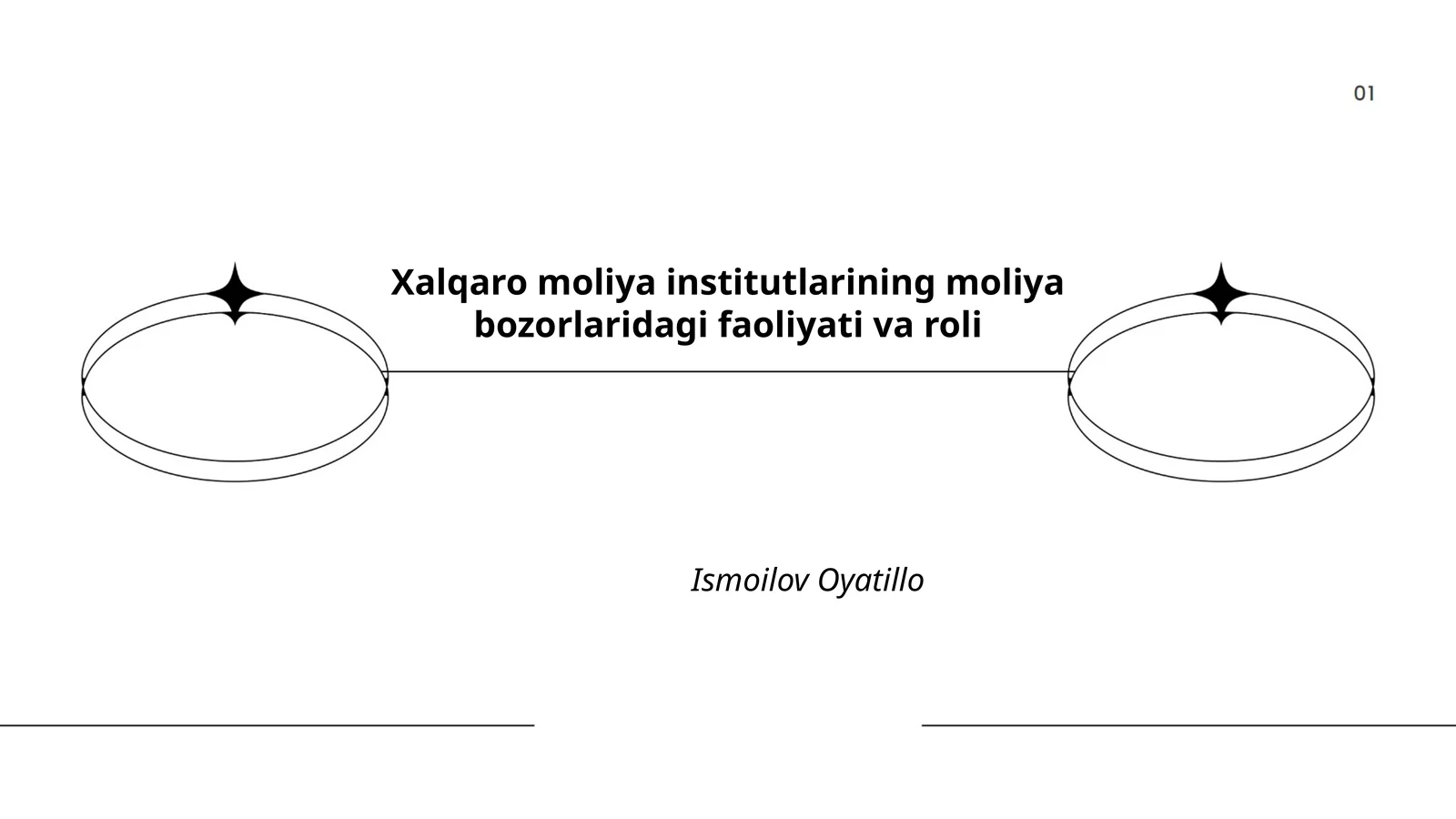 Xalqaro moliya institutlarining moliya bozorlaridagi faoliyati va roli