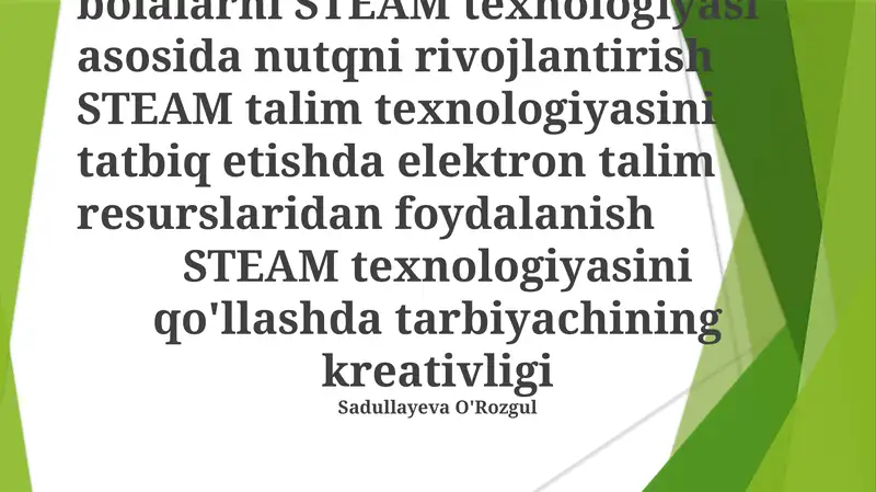 O'qituvchining STEAM Texnologiyalarini Qo'llashdagi Rolini