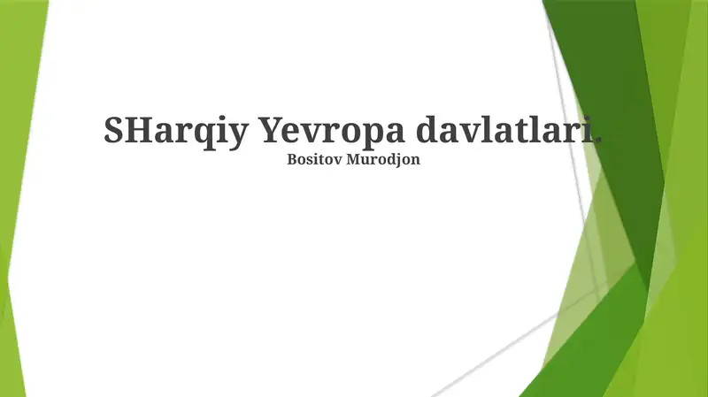 Sharqiy Yevropa davlatlari