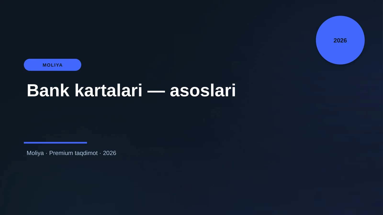 Bank kartalari — asoslari