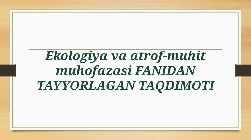 NOOSFERA TUSHUNCHASI VA ATROF MUHIT TUSHUNCHASI