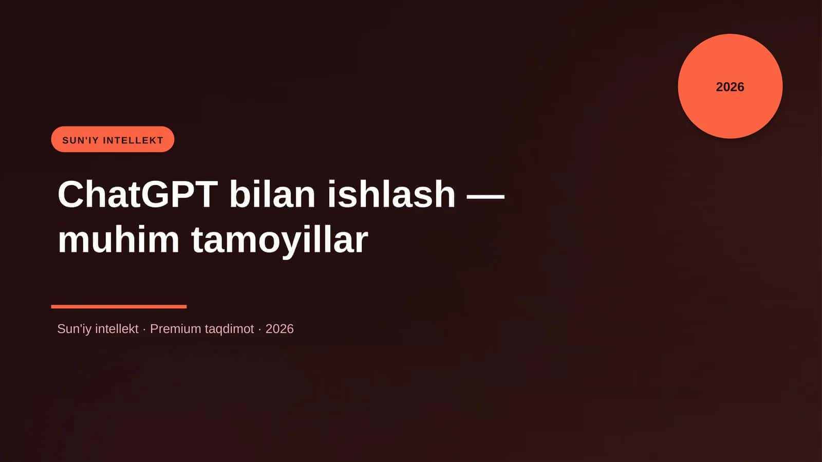 ChatGPT bilan ishlash — muhim tamoyillar