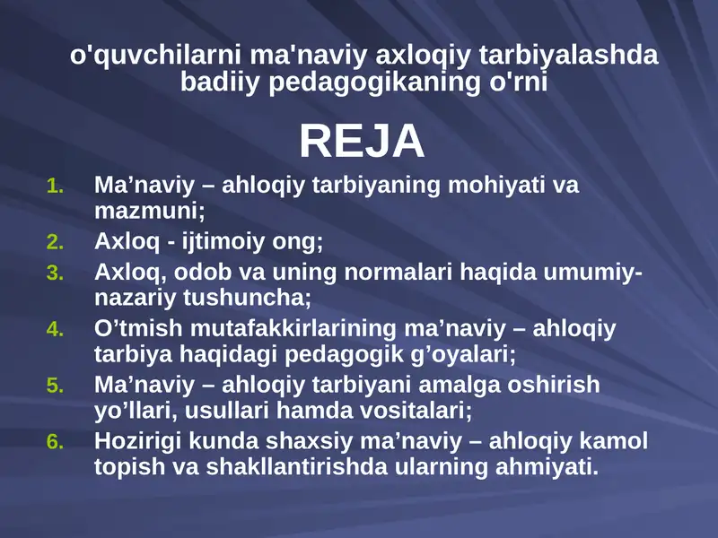 Ma’naviy-axloqiy tarbiya mohiyati, asosiy tushunchalari