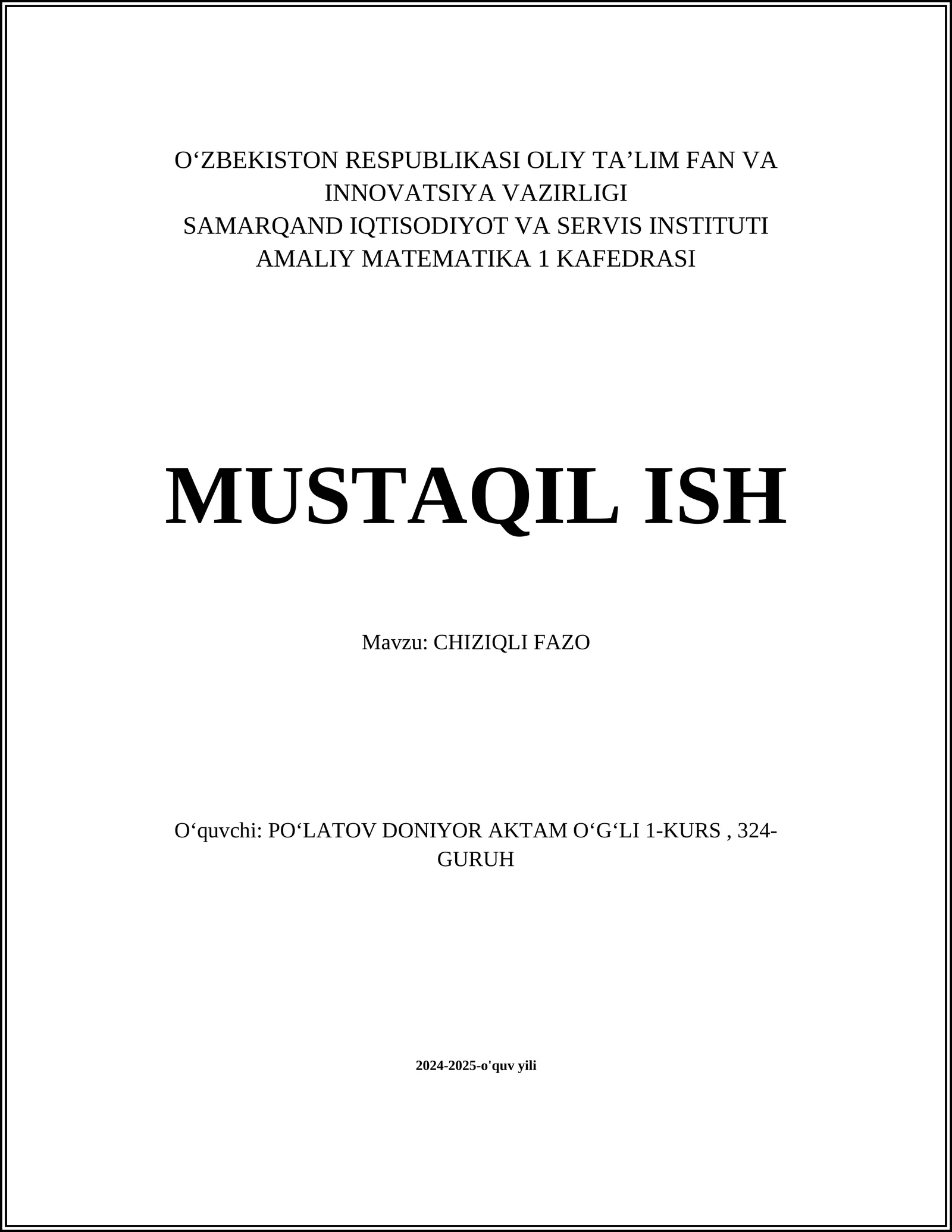 CHIZIQLI FAZO