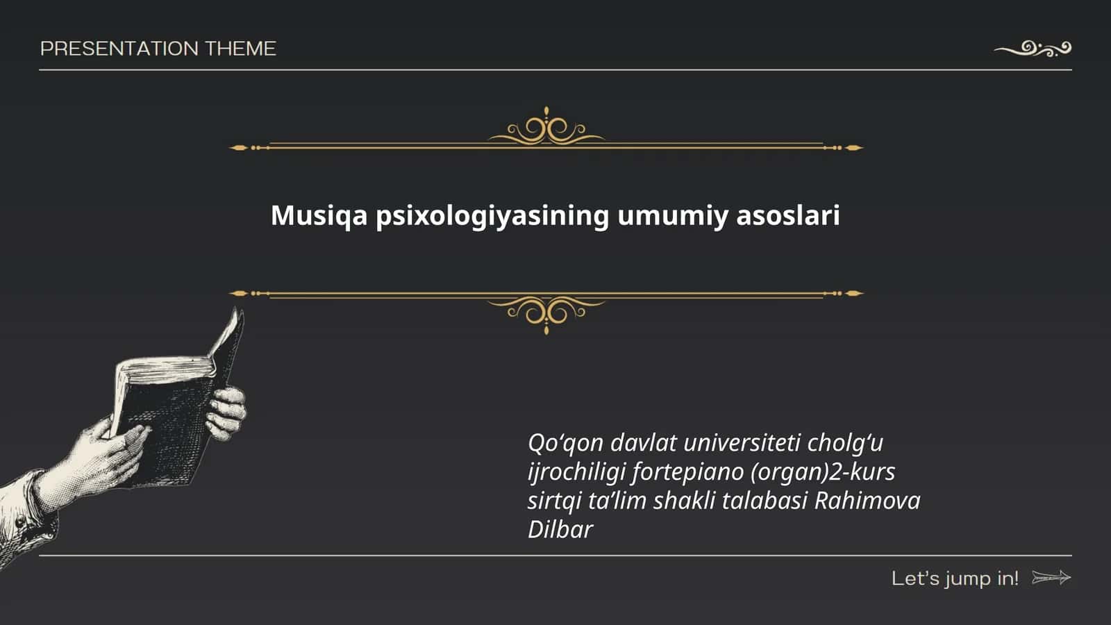 Musiqa psixologiyasining umumiy asoslari