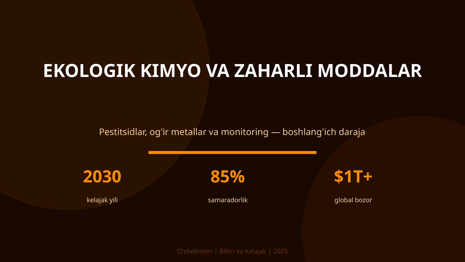 Ekologik kimyo va zaharli moddalar