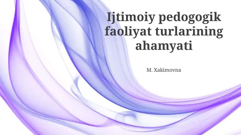 Ijtimoiy pedagogika faoliyatlarini amalga oshirish