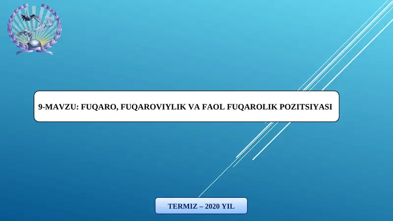 Inson va fuqaro huquqlari