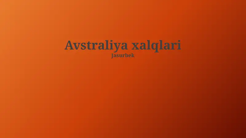 Avstraliya xalqlari