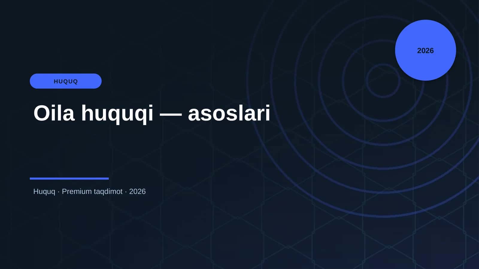Oila huquqi — asoslari