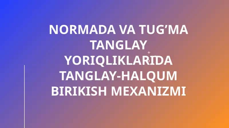 Normada va tug’ma tanglay yoriqliklarida tanglay-halqum birikish mexanizmi