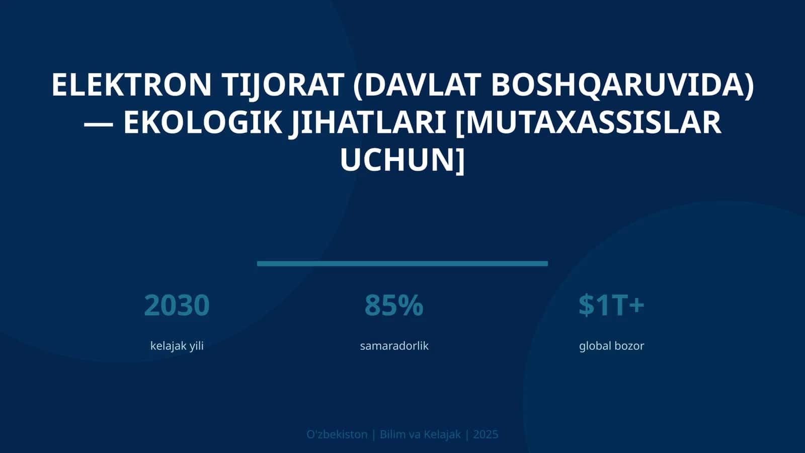 Elektron tijorat (davlat boshqaruvida) — ekologik jihatlari [mutaxassislar uchun]