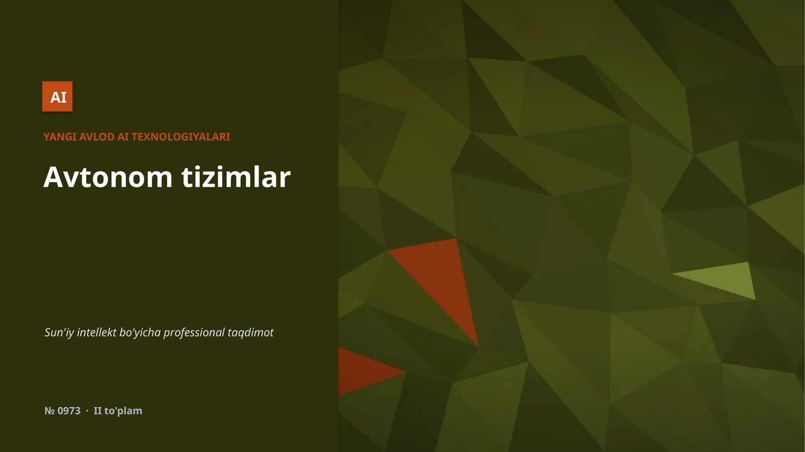 YANGI AVLOD AI TEXNOLOGIYALARI
