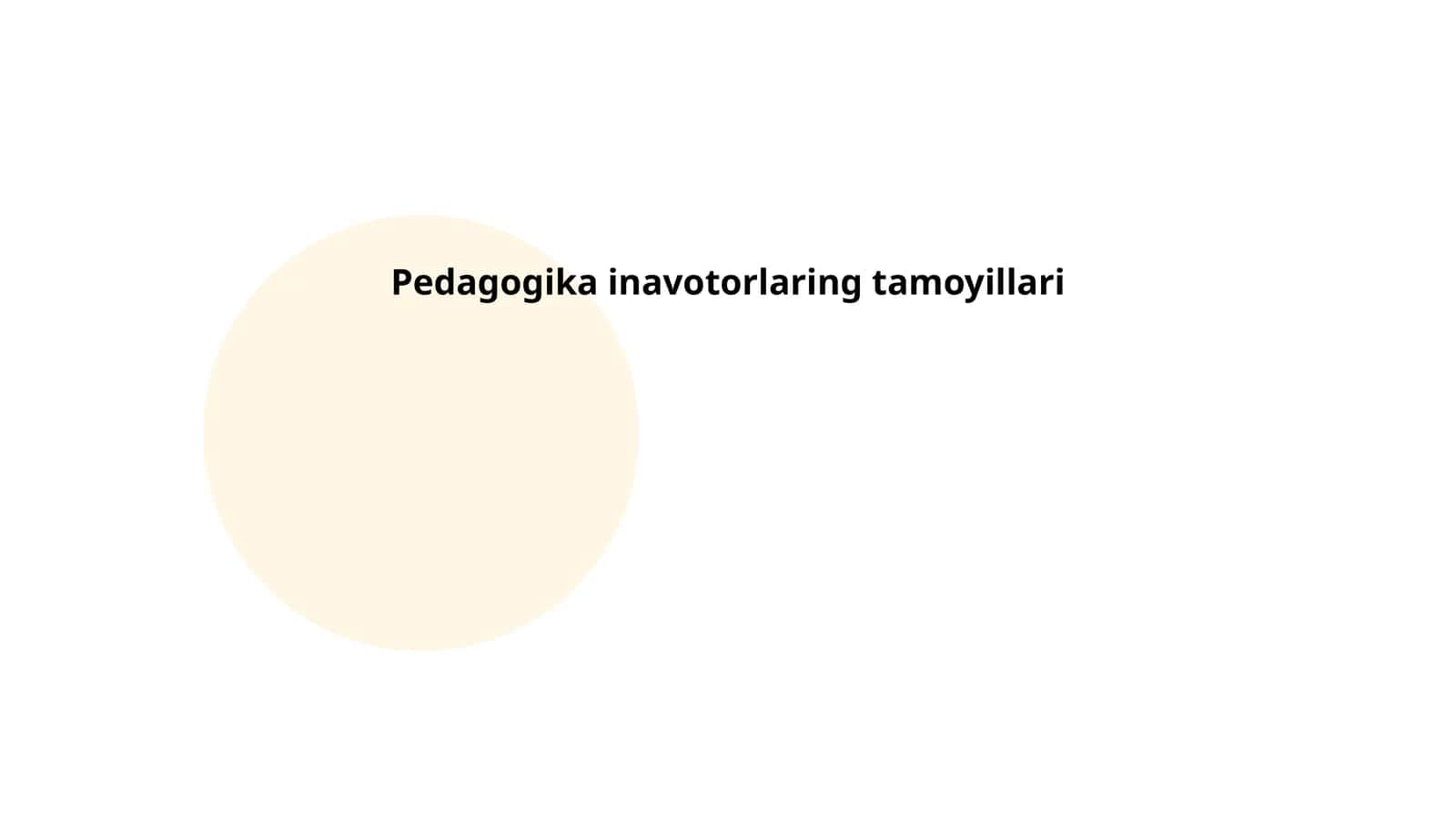 Pedagogika inavotorlaring tamoyillari